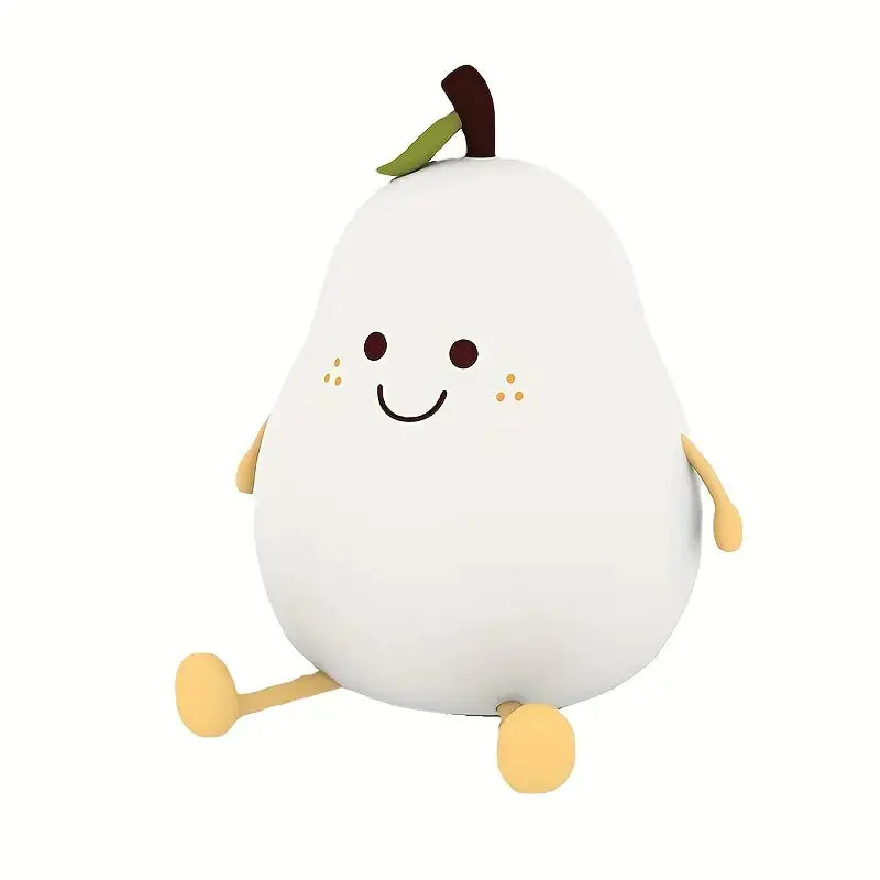 Cute Pear Shape Silicone Night Light with 7 Colors
