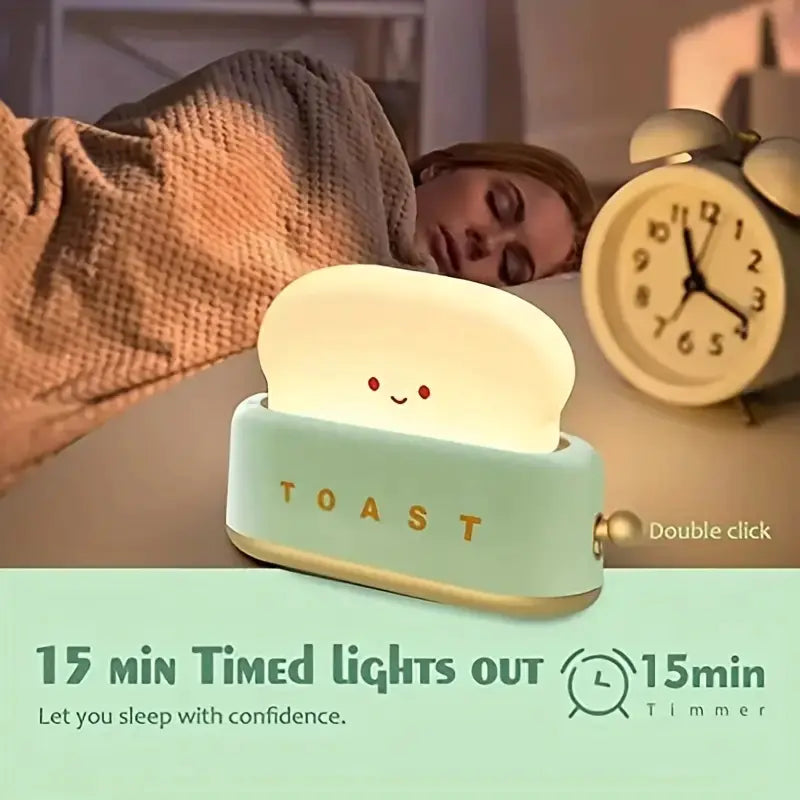 Creative LED Bread Machine Night Light with USB Charging
