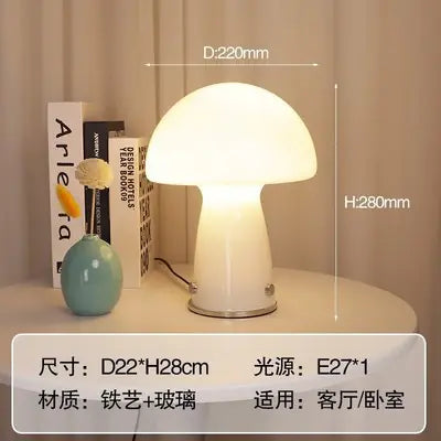 Mushroom Table Lamp - Nordic Glass Ambient Light