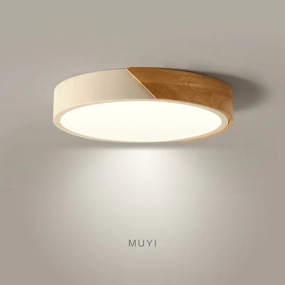 Modern Nordic LED Ceiling Light with Wooden Design